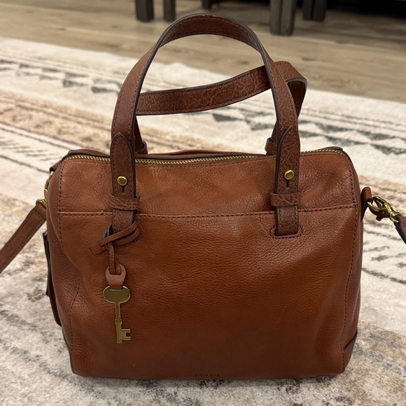 Fossil Handbags - Fossil Brown Leather Handbag satchel
